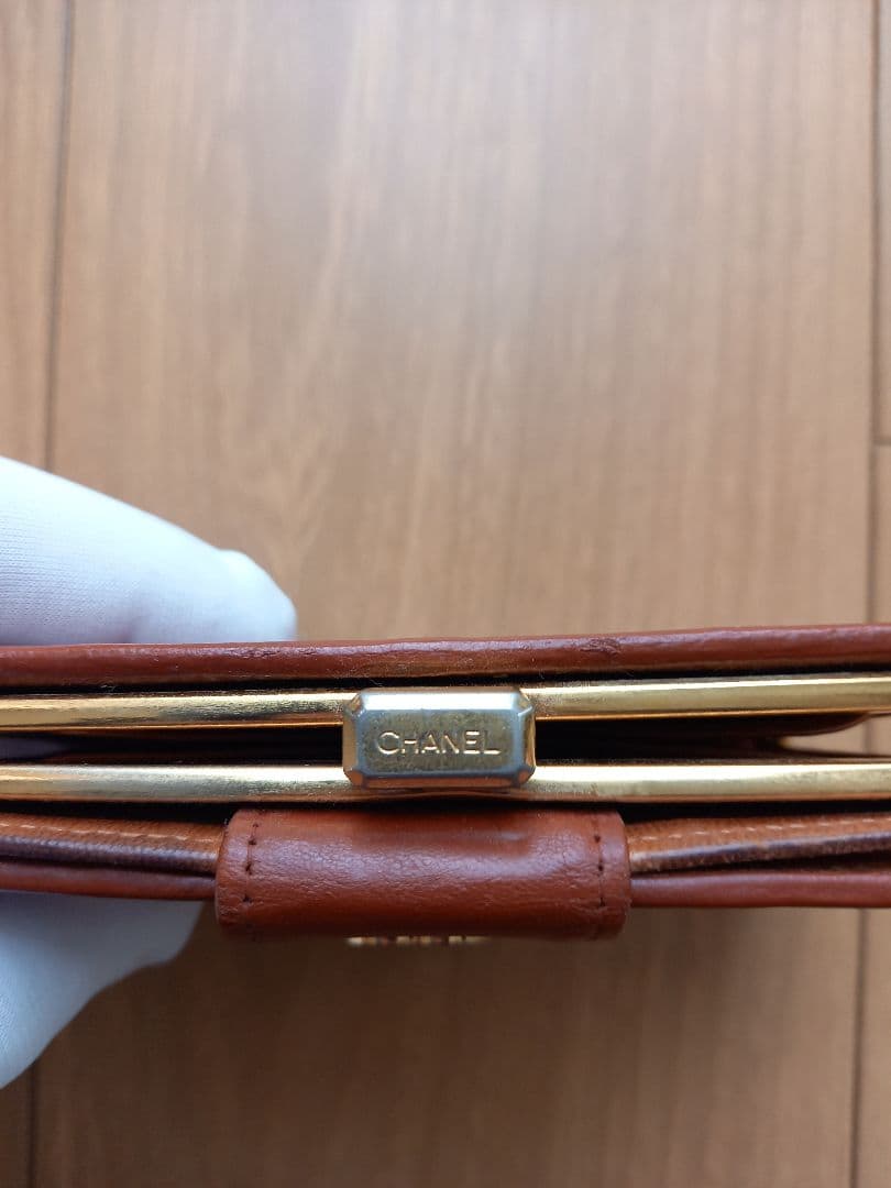 最終値下げ価格 CHANEL 折り財布 ブラウン がま口