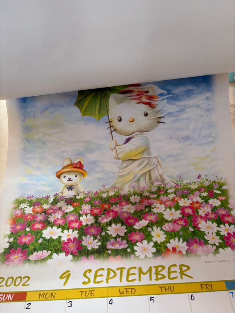 レア】2002年 サンリオ キティ マイメロ プリン クリリン カレンダー
