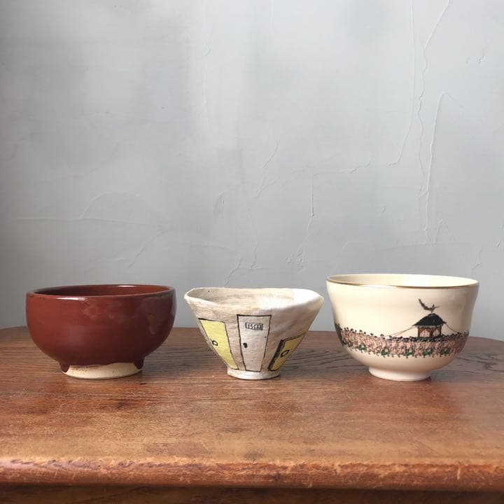 妻の作った フシギのお茶碗 ホテルのルームキーやドア模様 陶芸