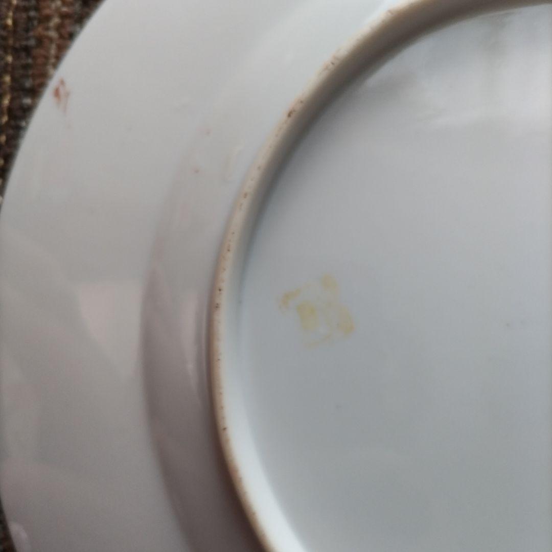 オールドニッポン　薩摩焼　薩摩十字　金襴手　観音羅漢図　８寸皿