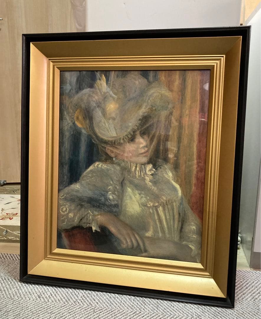 絵画/人物画/ルノアール[帽子の女] F10号/油彩(工藝画) / 名画/印象派