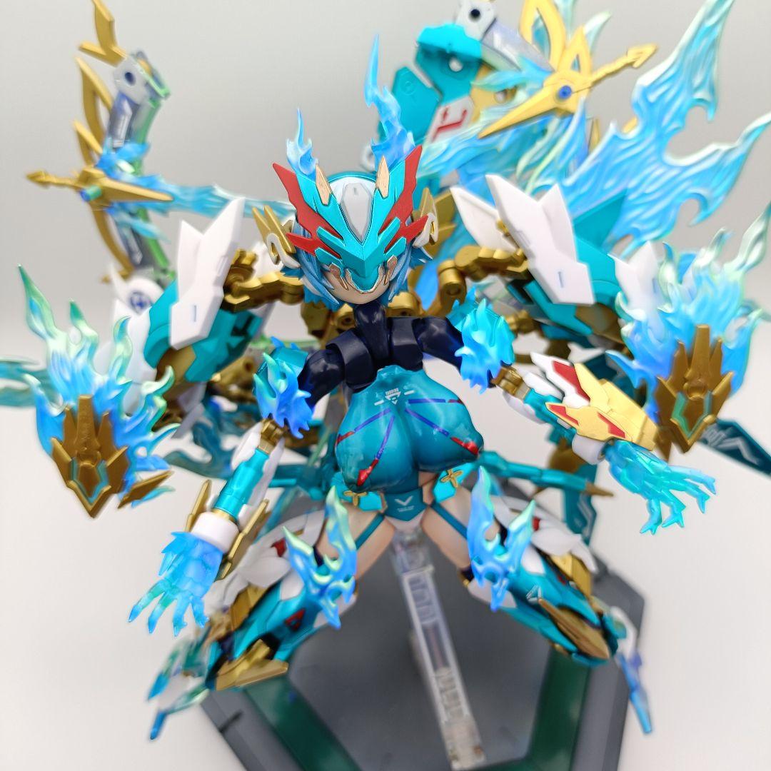 メガミデバイス　皇巫（オウブ) スサノヲ　蒼轟雷電　塗装完成　コトブキヤ