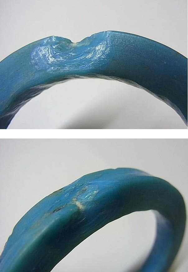 ☆R1005☆古代 青 ガラス ブレスレット ローマングラス 腕輪 - メルカリ