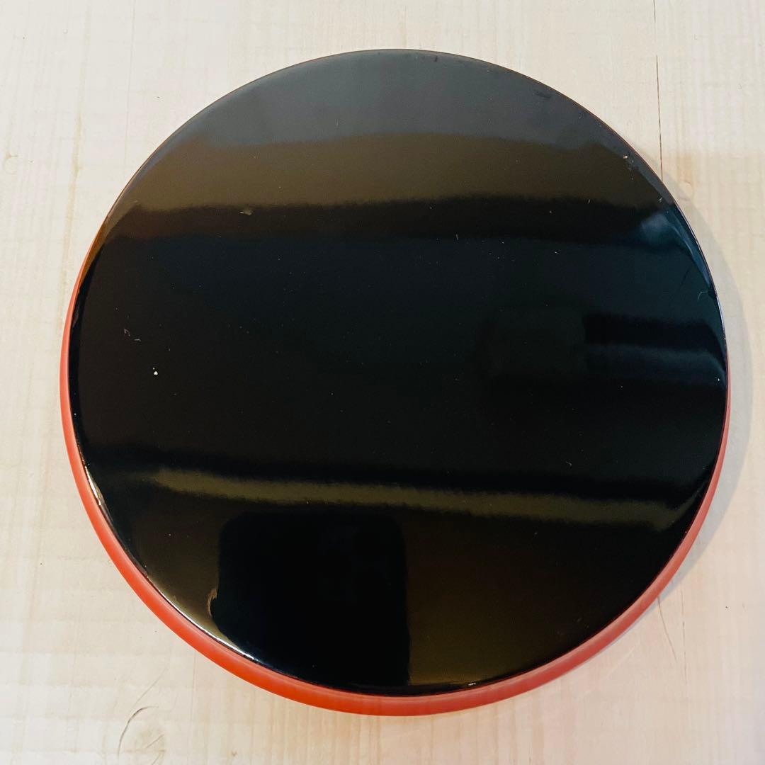 超美品　輪島塗　漆器　稲忠　円形皿 銘々皿　5枚セット　正月　ひな祭り