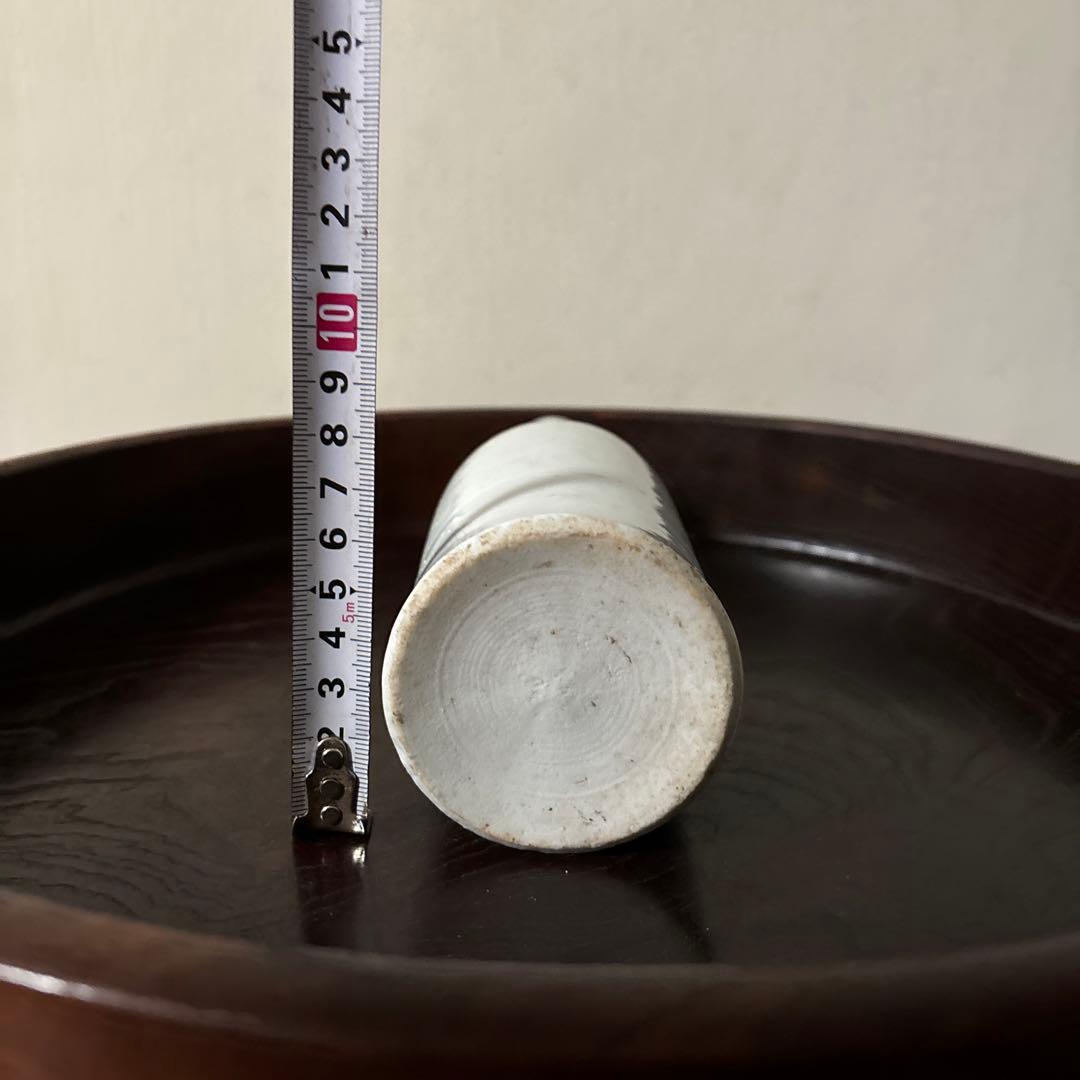 平佐白磁ボトル　明治　波佐見　伊万里　ストーンウェア　瀬戸　李朝　花器　白洲正子