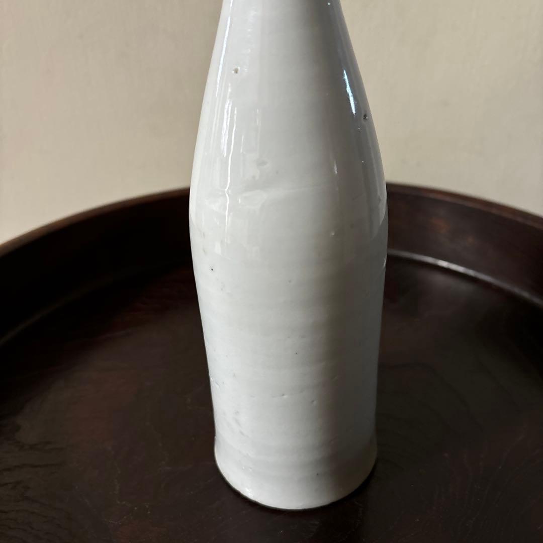 平佐白磁ボトル　明治　波佐見　伊万里　ストーンウェア　瀬戸　李朝　花器　白洲正子