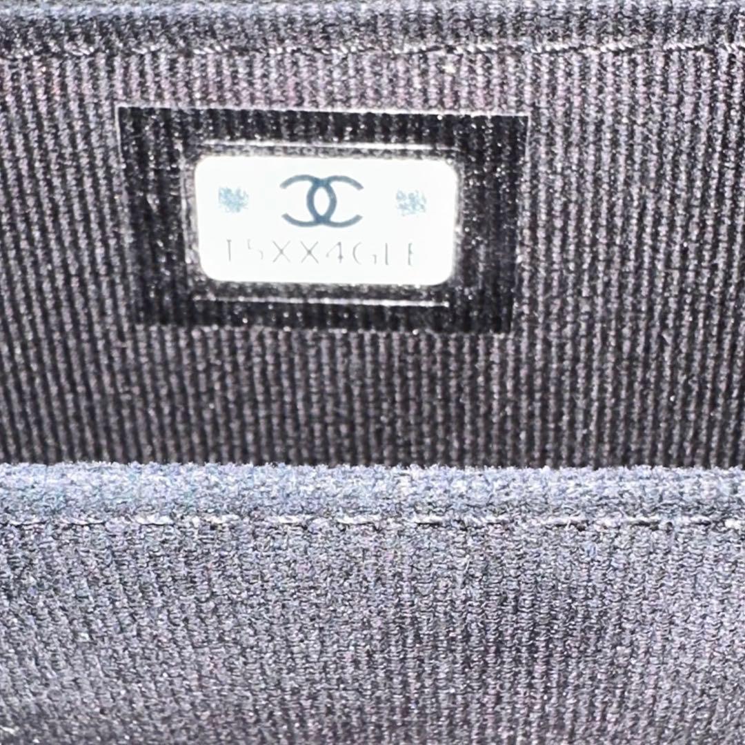 CHANEL ボーイズシャネル　ケース　G金具　キャビアスキン