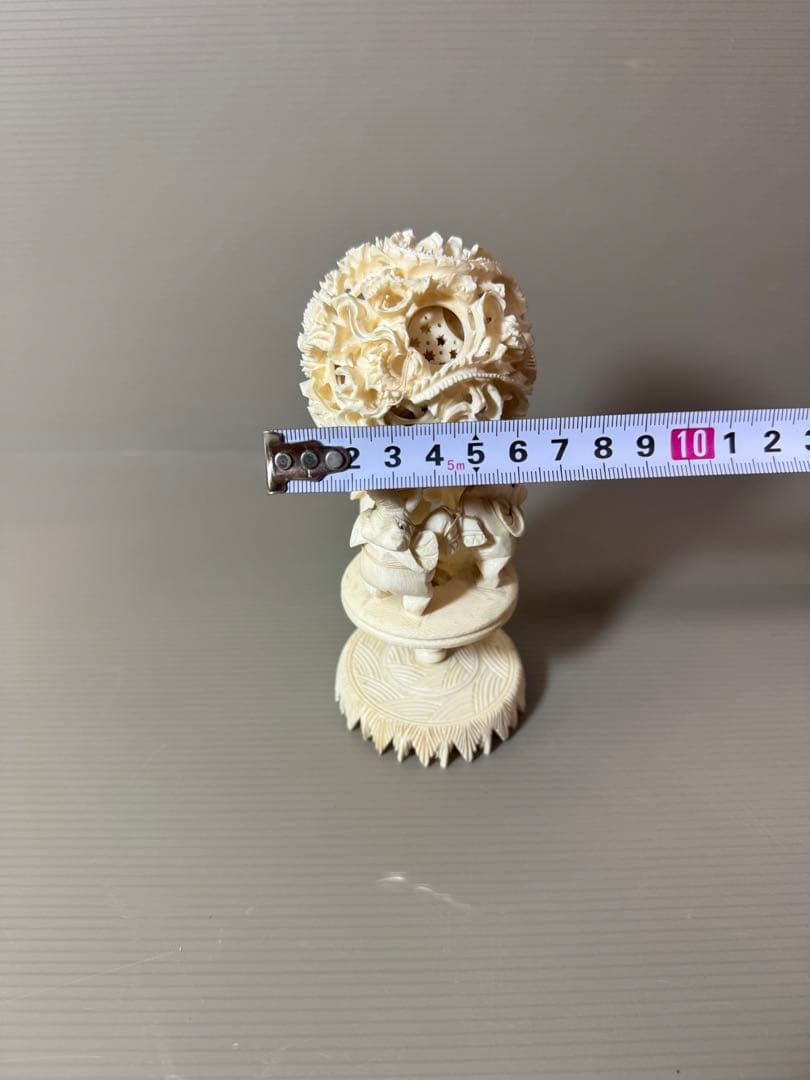 2736 中国美術 天球 多層球 龍の置物 象の置物 精密彫刻 工芸品 - メルカリ