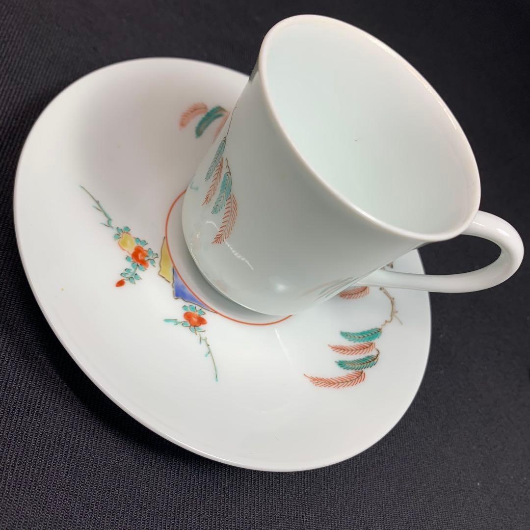 K866⭐︎人間国宝 十三代柿右衛門 錦柳鳥文 珈琲碗