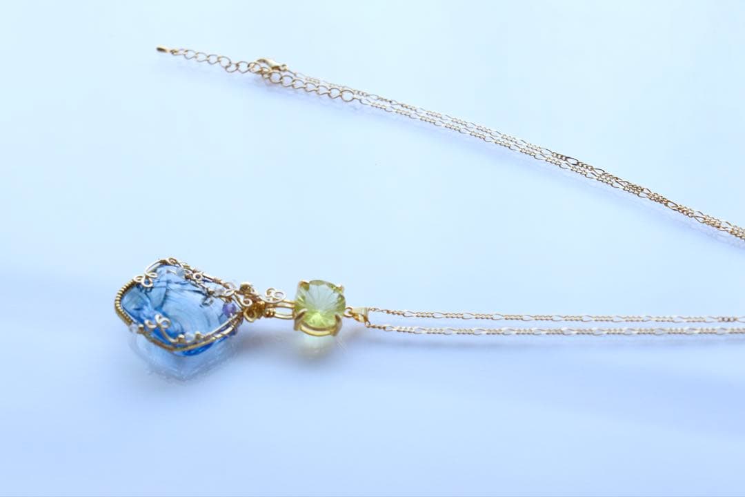 アースシャーマンアンダラクリスタル×レモンクォーツのワイヤー