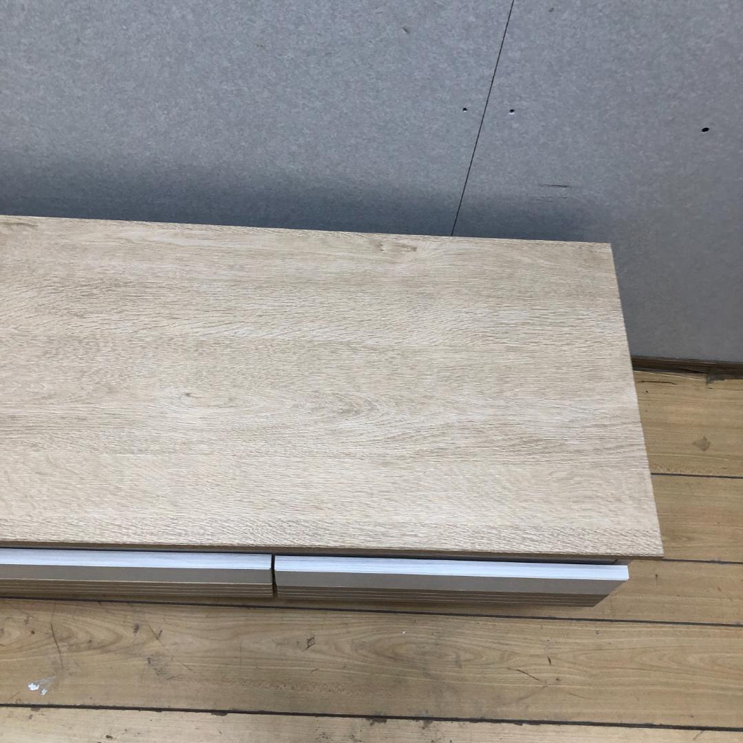 美品 ナチュラル木目ローボード テレビ台 幅90cm 北欧風 250720-9 美品
