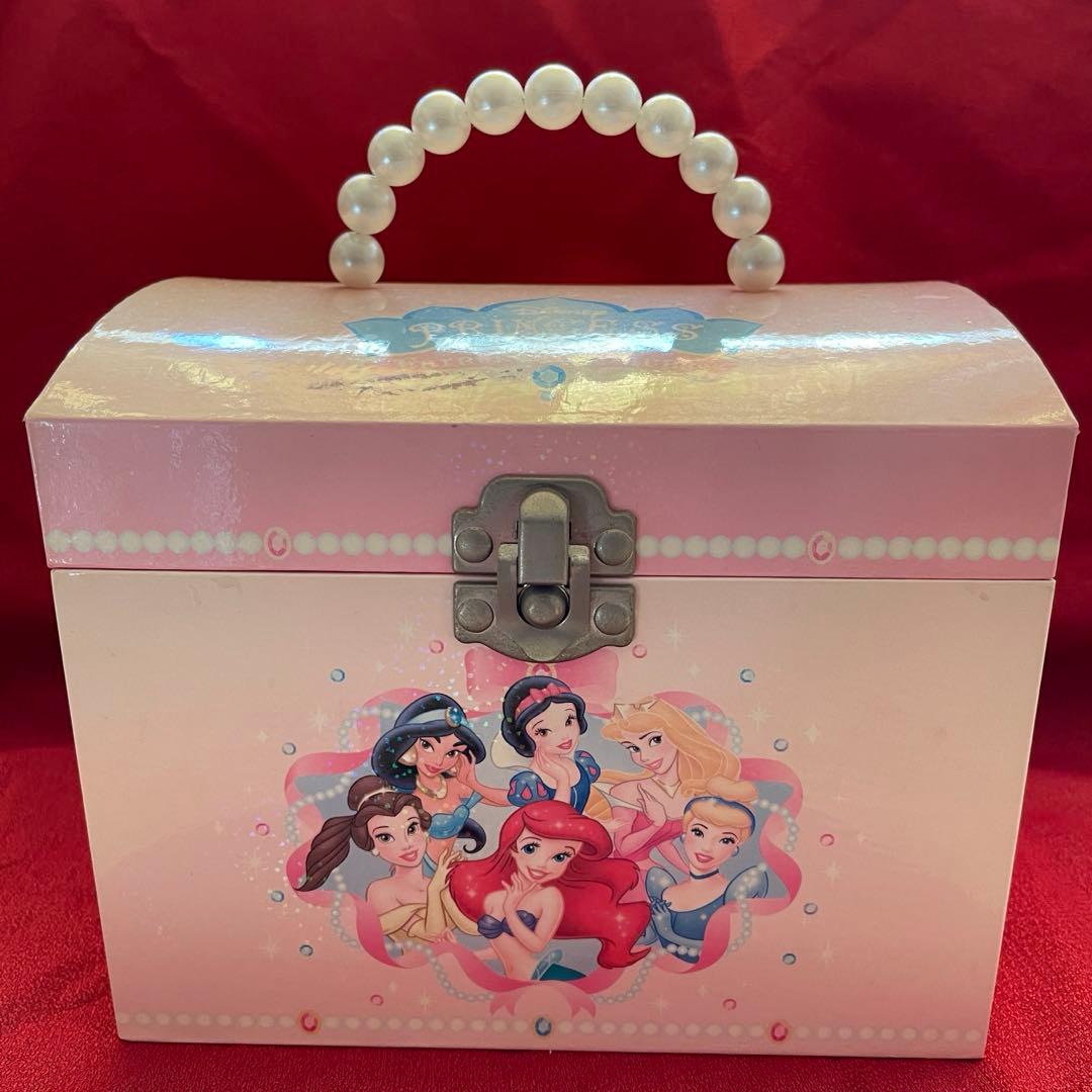 ディズニープリンセス オルゴール ジュエリーケース パール持ち手付