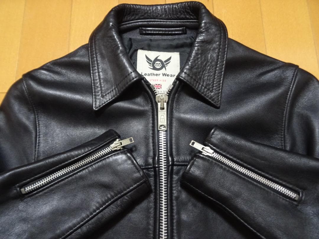 美品☆666シングルライダース34黒ブラックステアハイドSサイズ - メルカリ