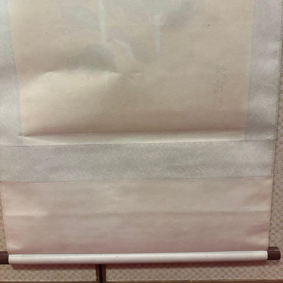 真作】掛軸 小川朝陽 菊 聖画会 共箱入 真作】掛軸 小川