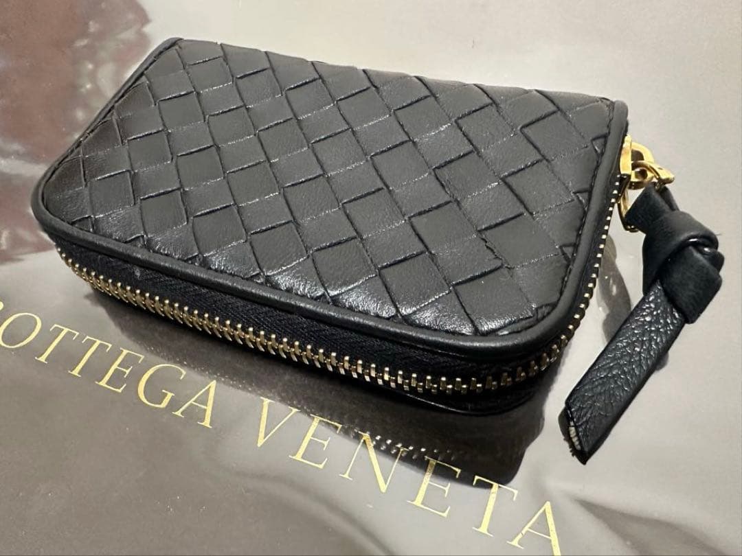 ★【極美品】ボッテガヴェネタ ケース ラム／ネロブラック／ゴールド✨✨✨3️⃣