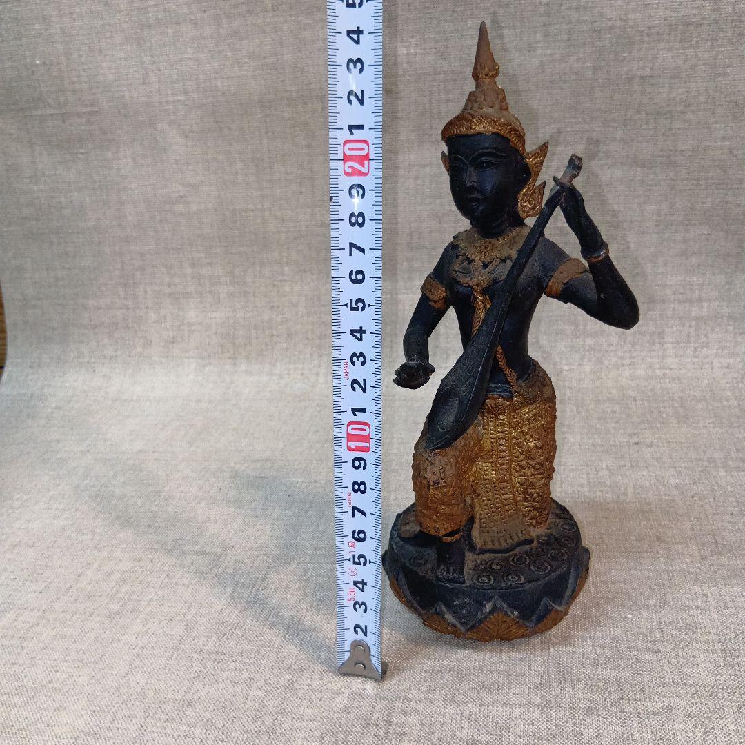 即発送タイ 天部(てんぶ）仏像 ブロンズ アジア伝統女性像 彫刻 約20cm