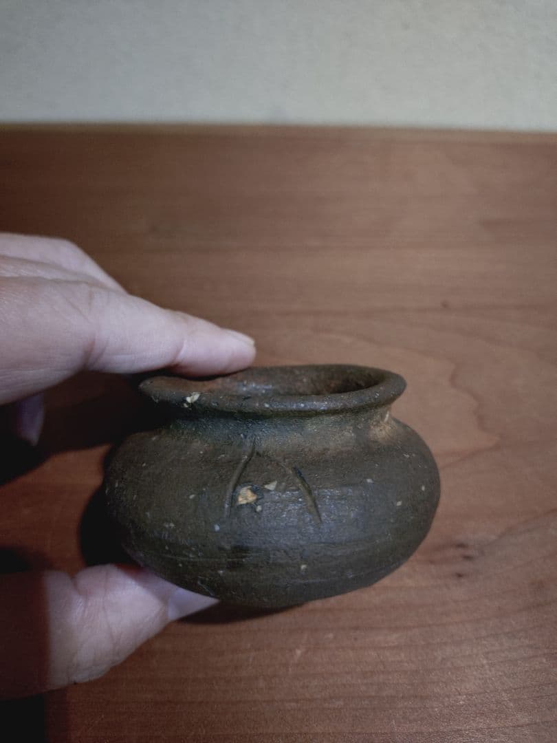 室町古備前 小壺 見立て 盃 美術品・アンティーク・コレクション