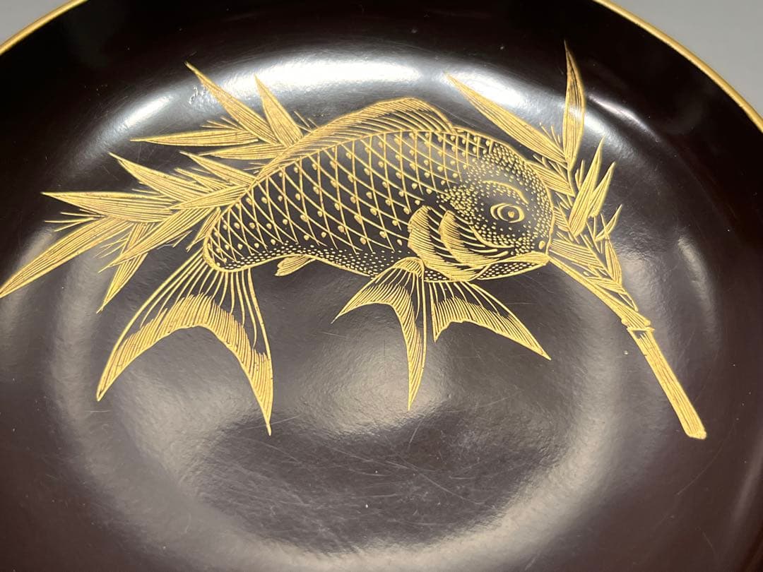 時代 沈金蒔絵 鯛の図 木皿 十枚 木製 - メルカリ