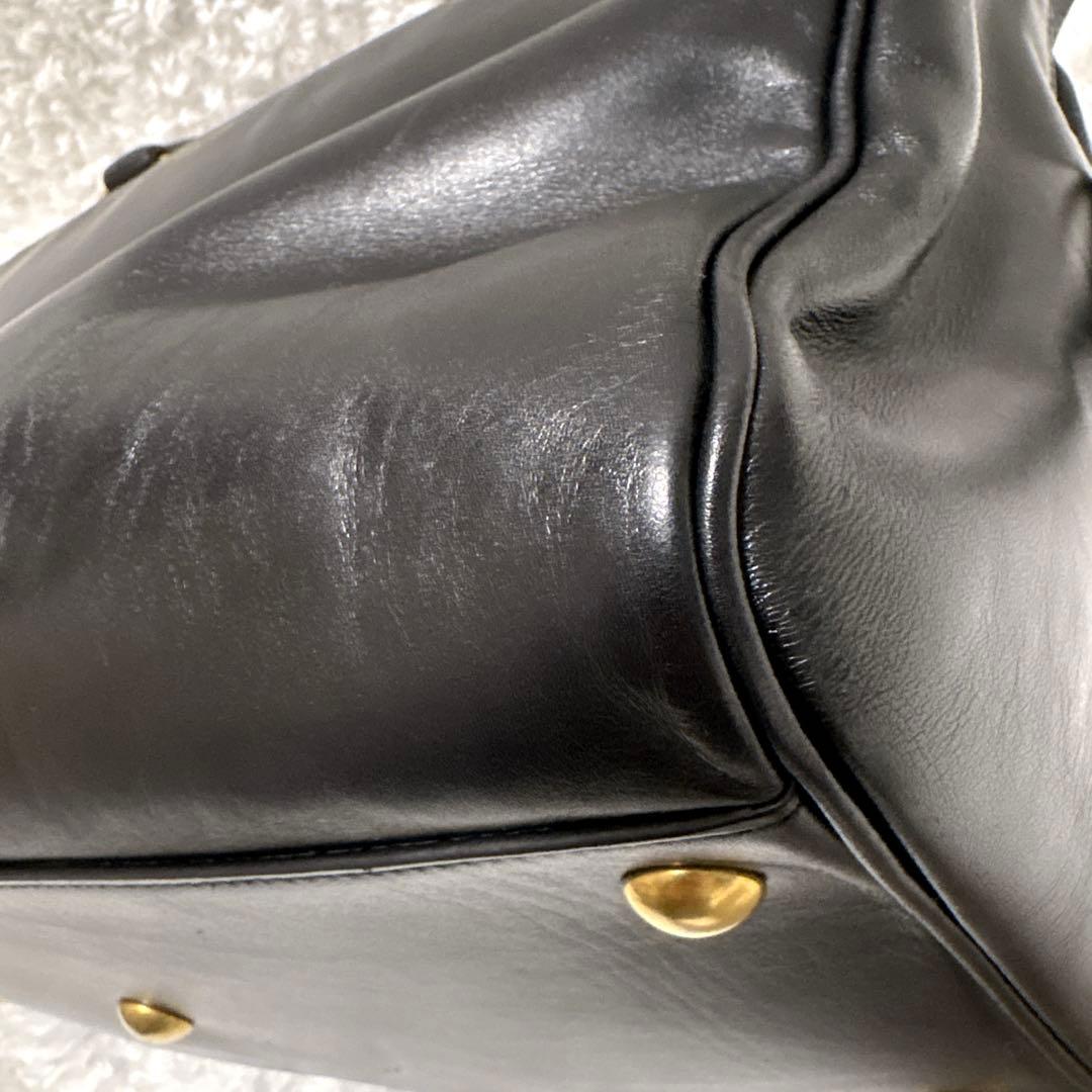 サンローラン クラシックダッフル6 2way ショルダーバッグ レザー ブラック