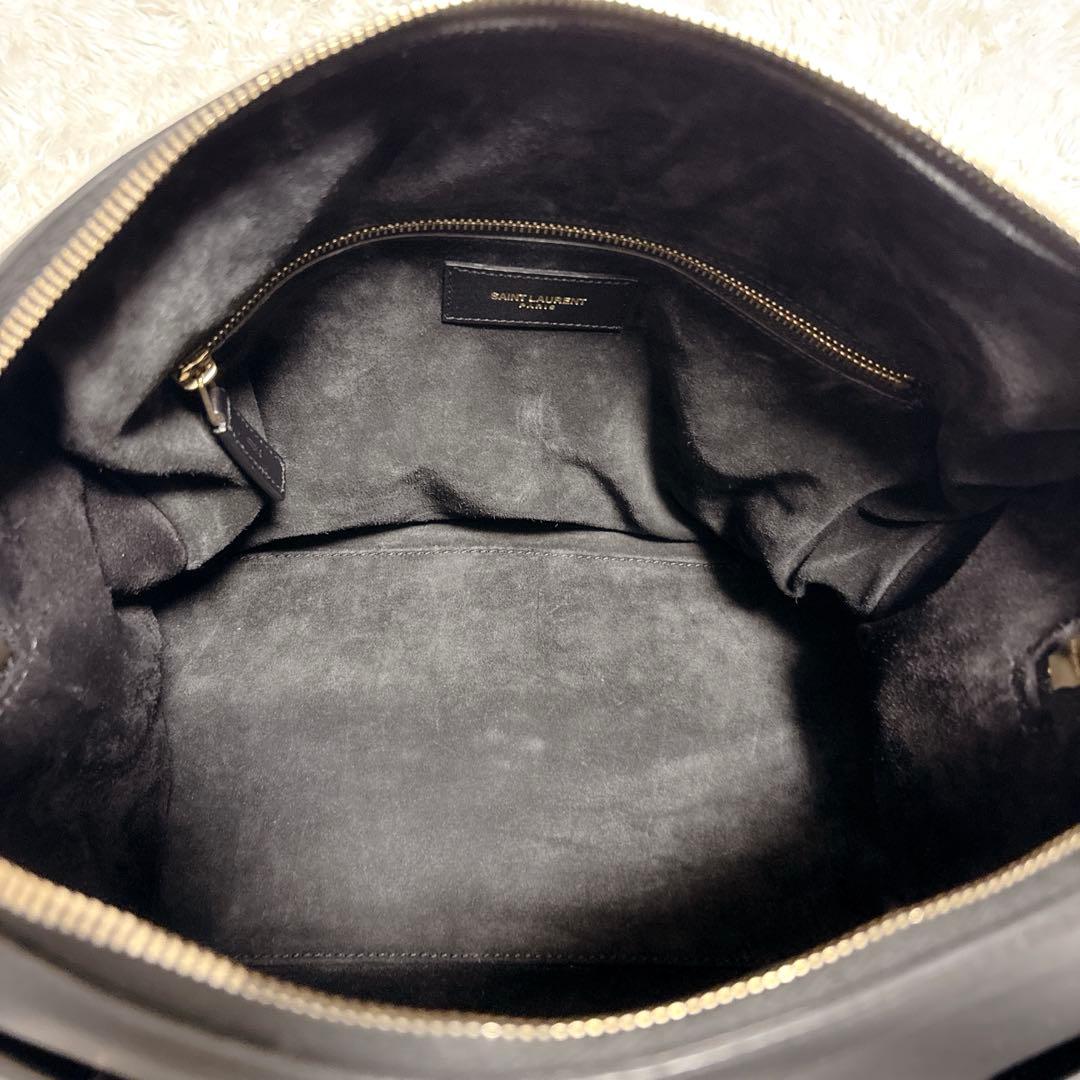 サンローラン クラシックダッフル6 2way ショルダーバッグ レザー ブラック