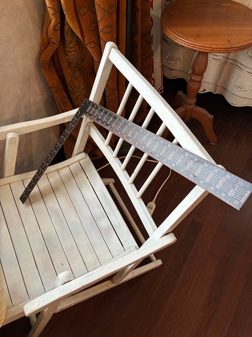 アンティーク L字 スケール ルーラー 定規LUDELL 建築家 大工 特大レア