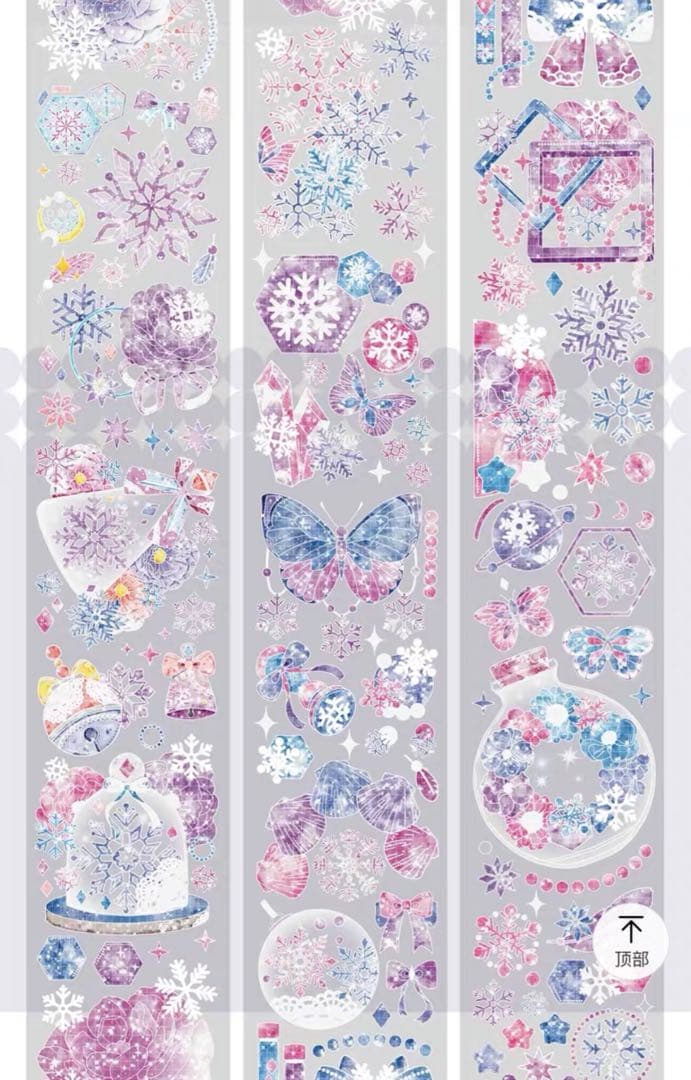 海外 PETテープ マスキングテープ 雪の結晶 ファッション