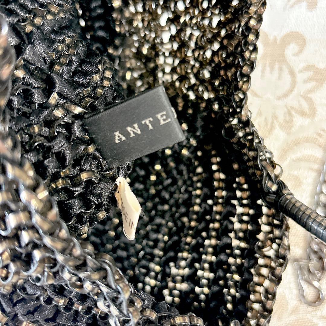 美品　アンテプリマ　黒　リボンバッグ　ハンドバッグ　ショルダー　2way