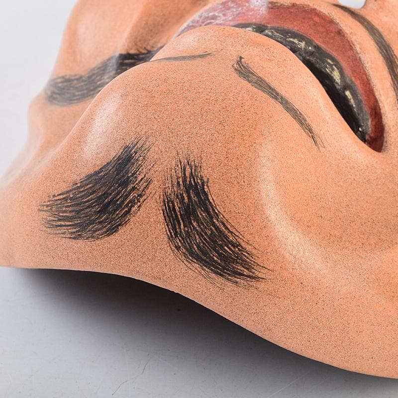 能面 能楽 雅楽 木彫 怪士 V R9493 美術品・アンティーク・コレクション