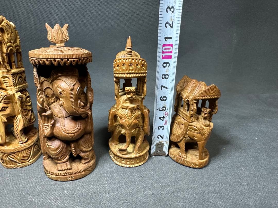 インド 白檀 木彫り 象 仏教美術 仏像 骨董 木像 木製 密教 置物