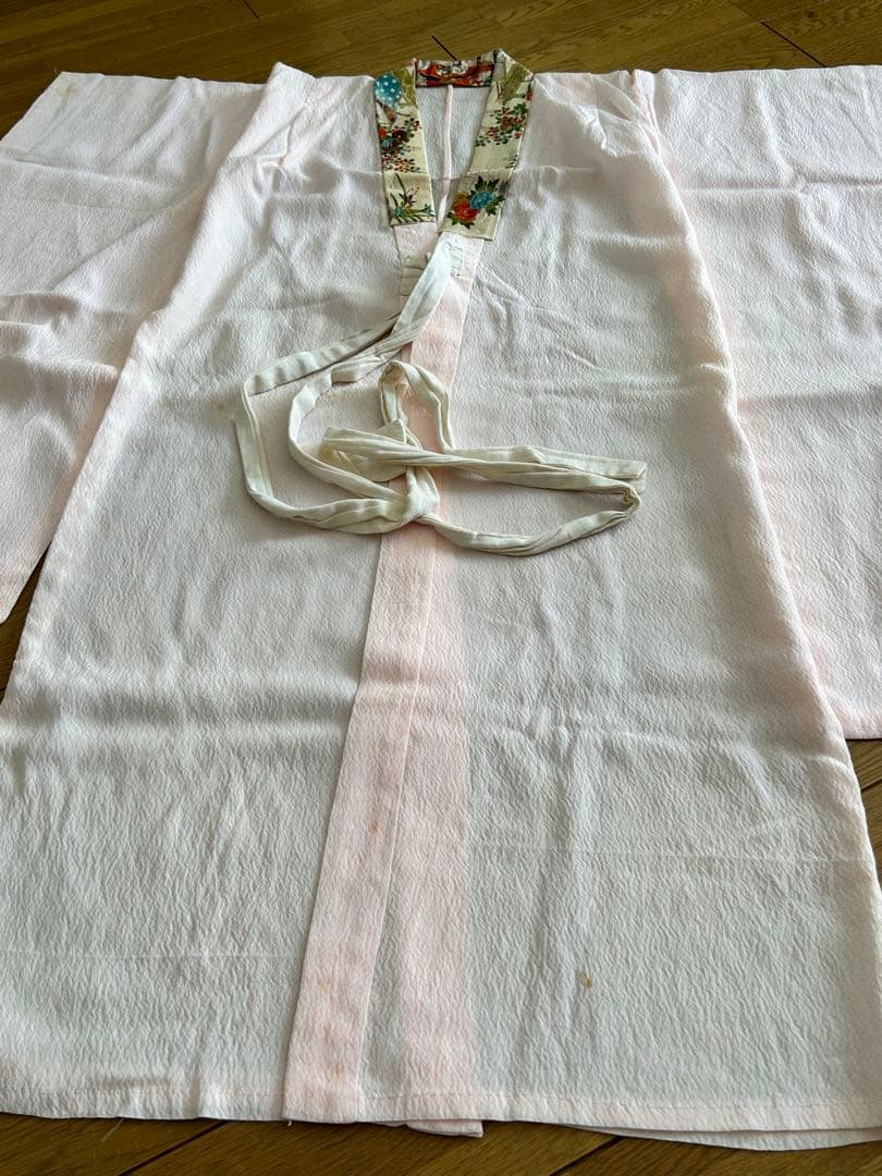 七五三　7歳　着物帯セット　正絹　レトロ　青色系