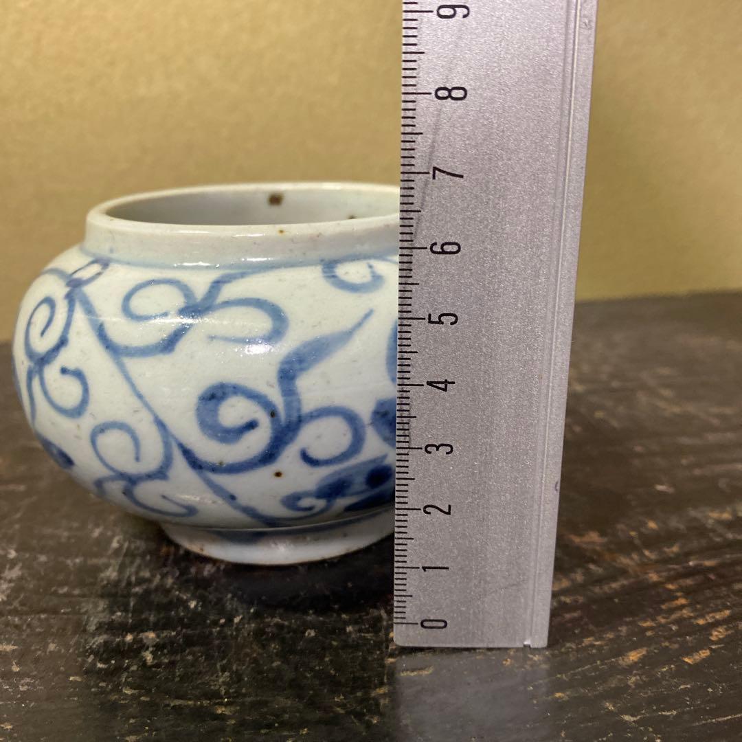 中国古玩 染付草花文水滴 - メルカリ