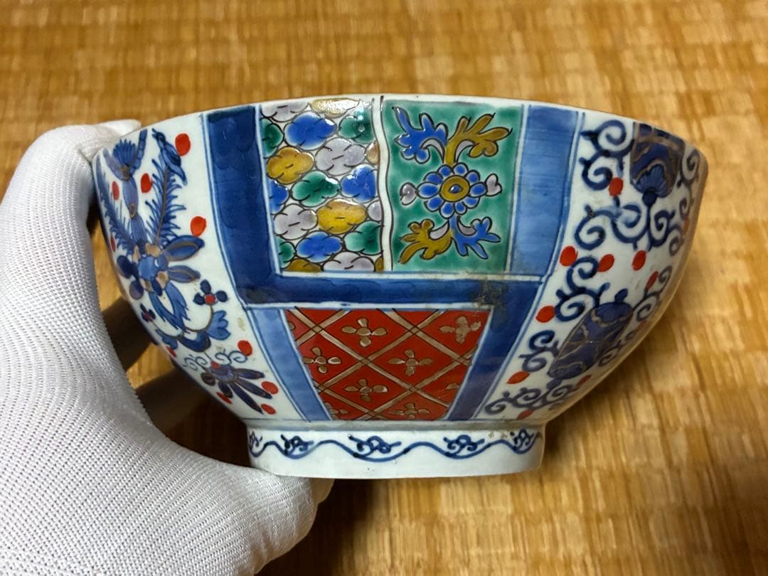 古伊万里 金彩 色絵 【太明萬暦年製】深鉢 盛鉢 丸鉢 中国 時代物