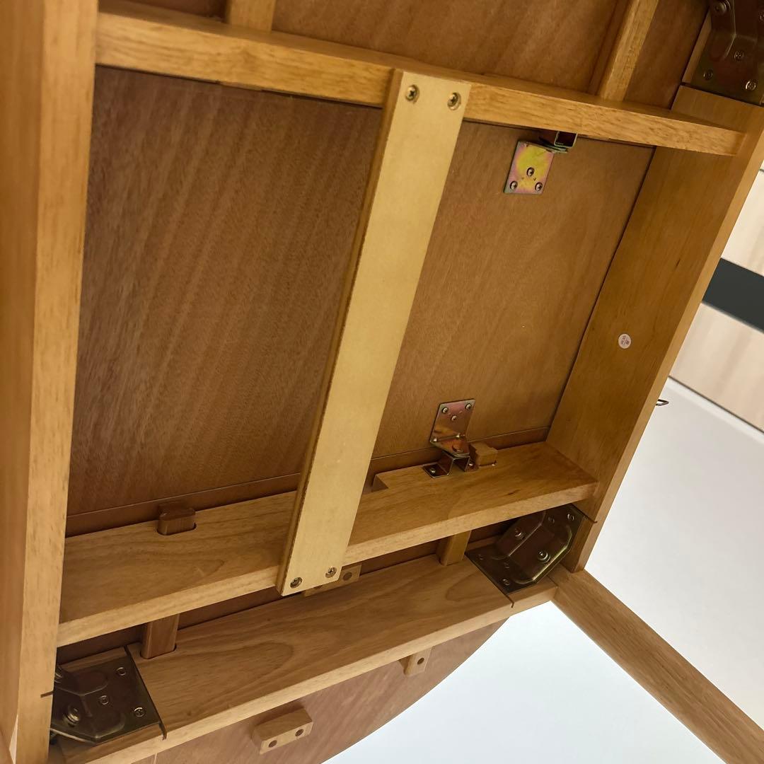 伸縮式円形ダイニングテーブル　90-120cm