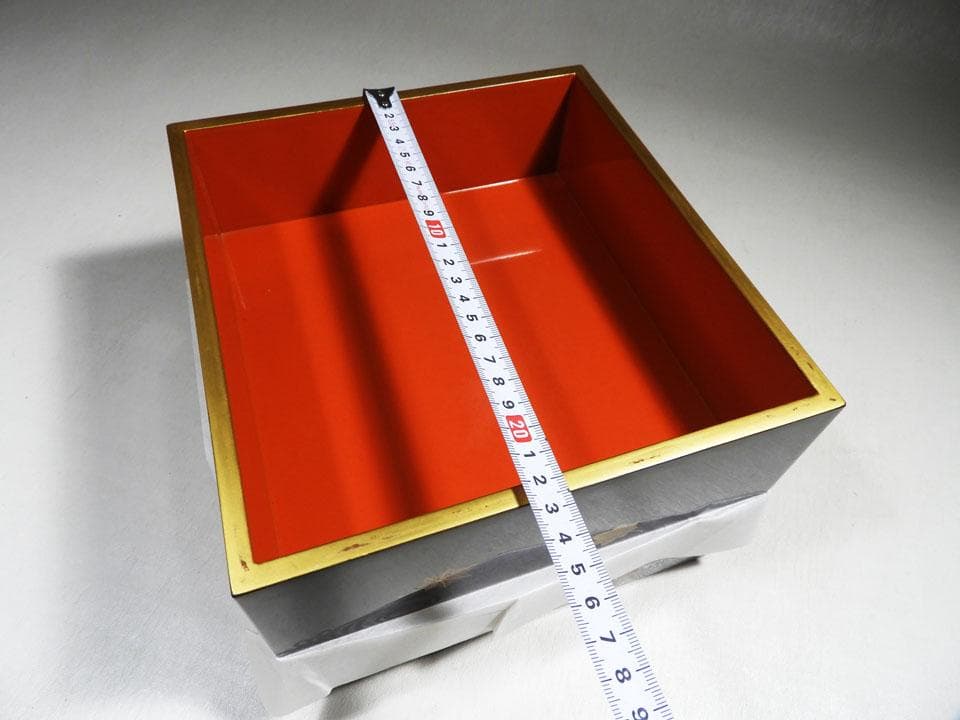 ○五段重 重箱 流水紅葉楓蒔絵 時代 木製漆器 美品 明治 箱