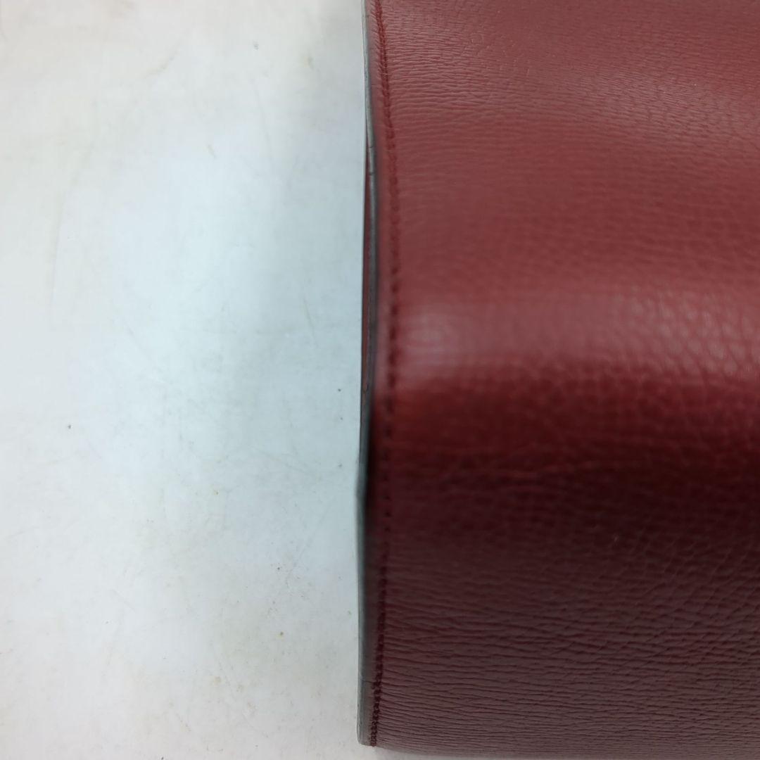 デルヴォー セピア　Dチャーム　トートバッグ　ミラー付き　赤