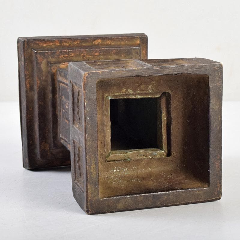 仏教美術 古銅鍍金 日光山 中善寺 御賓塔 仏塔 時代箱付 D R9487