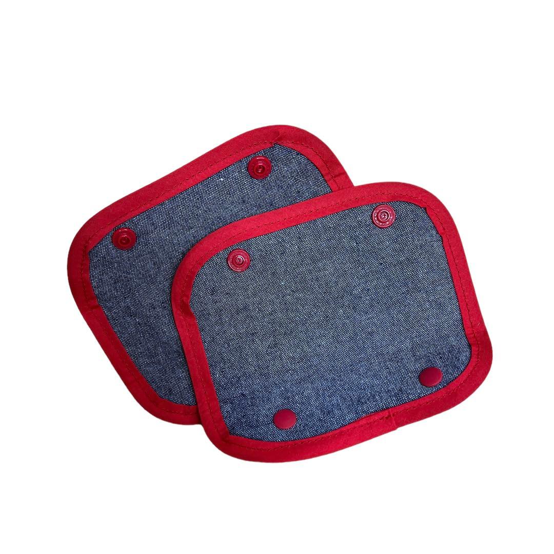 ファミリア チェック ハンドルカバー バッグ デニムバッグ 持ち手