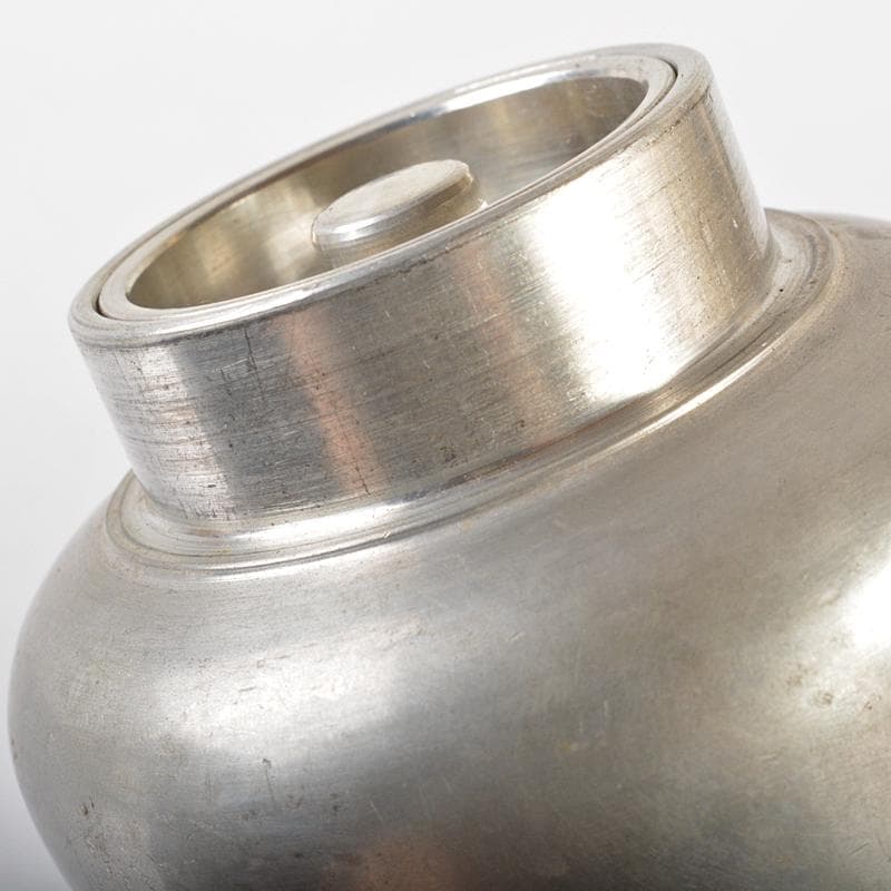 煎茶道具　継山造　本錫　茶壷　茶心壷　約264g　時代箱付　M　R6852