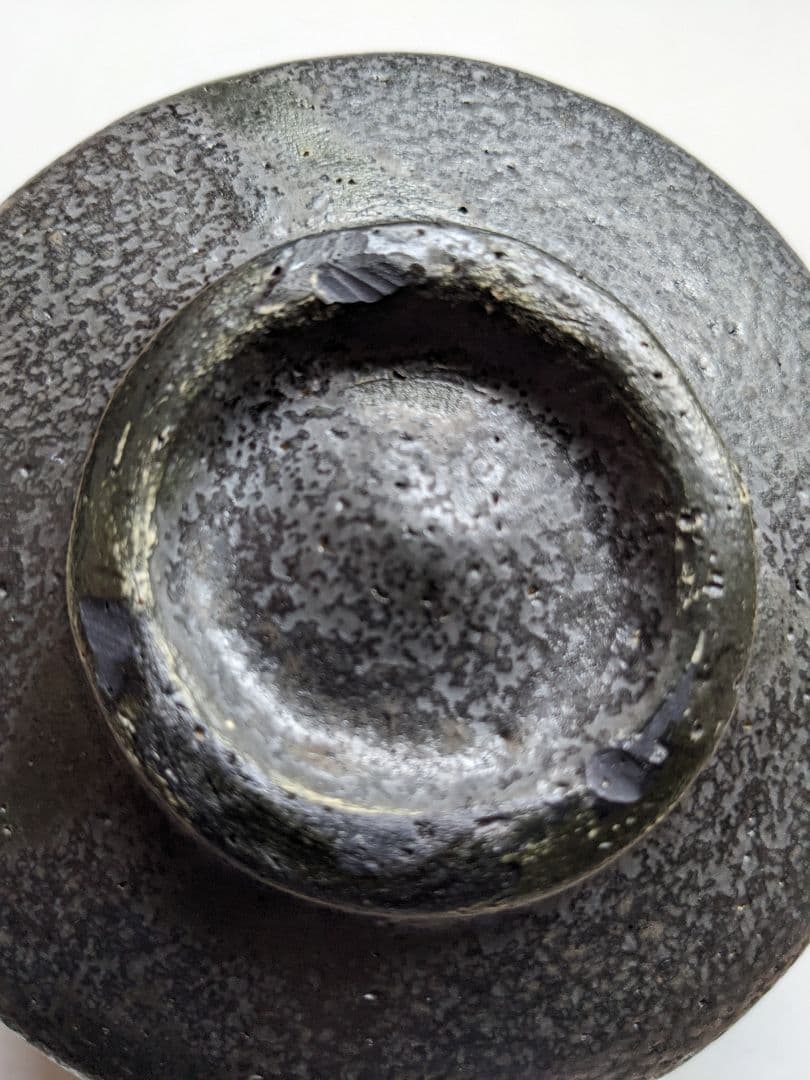 ♢茶道具 抹茶盌 竹節高台 唐津 益子焼？アンティーク 骨董品 コレクション