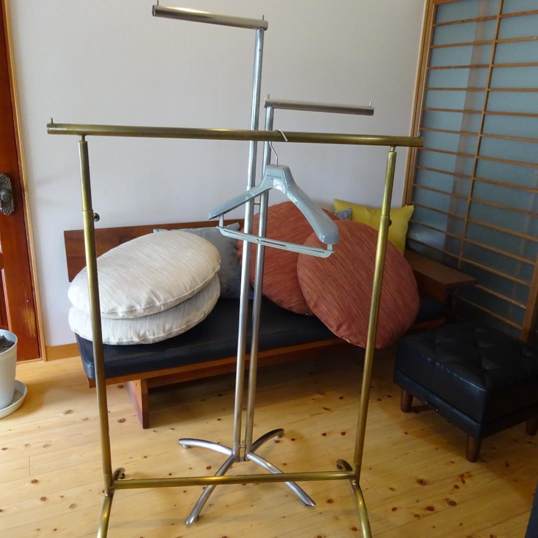 さ*ち様 2点 真鍮系ステンアイアン ハンガーラックコートスタンド