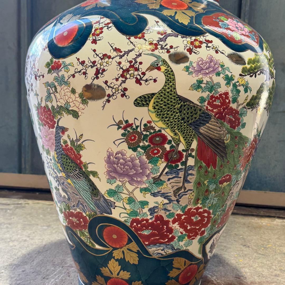 A 有田焼 金龍窯 博山作 飾壷 伝統工芸美術 250703-6 A 有田焼