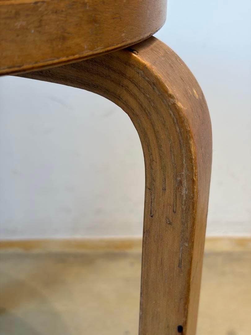 50年代 stool60 artek Alvar Aalto バックスタンプ有