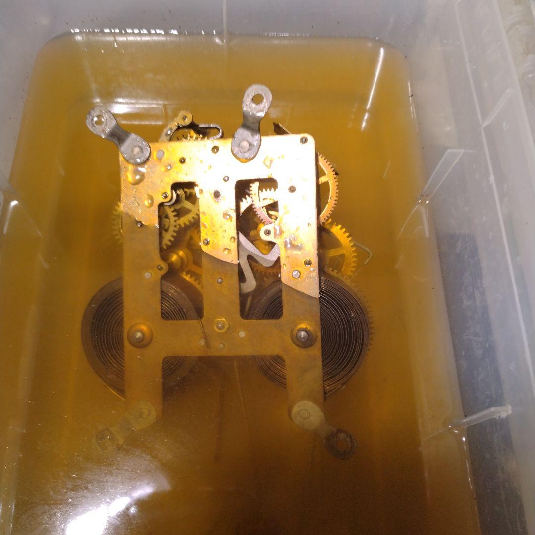 値下！分解ムーブメント洗浄注油動作確認！meiji ゼンマイ 振り子時計 可動品