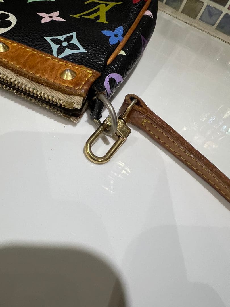 Louis Vuitton ルイヴィトン　黒マルチカラー ショルダーバッグ村上隆