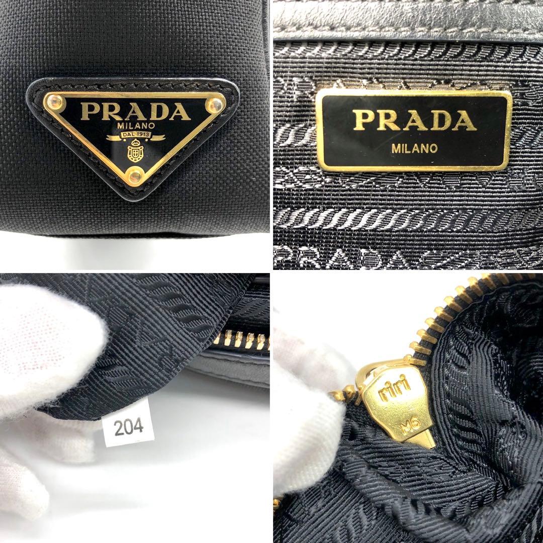 ✨近年・ギャランティ付✨プラダ ショルダーバッグ 三角ロゴ ジャガード リボン