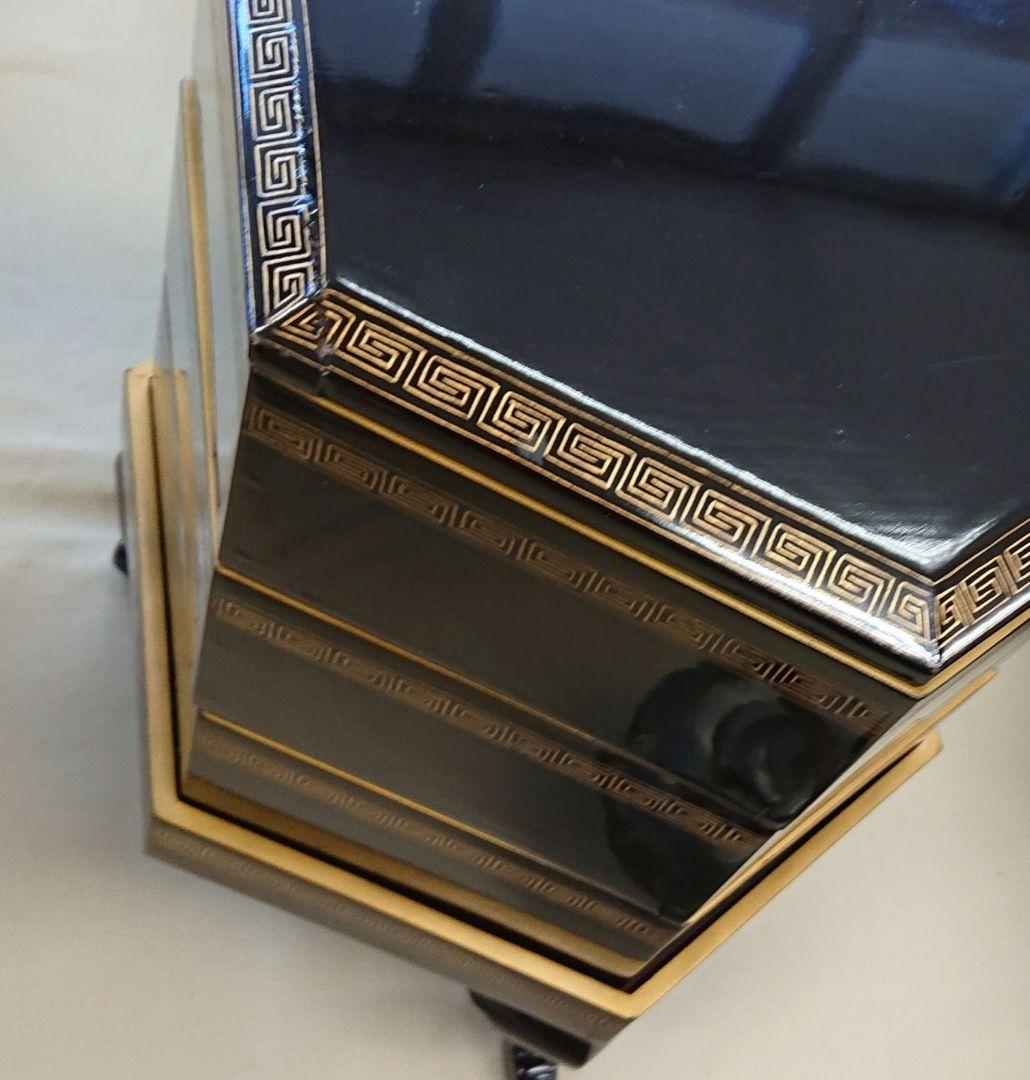 茶道具沈金六角重