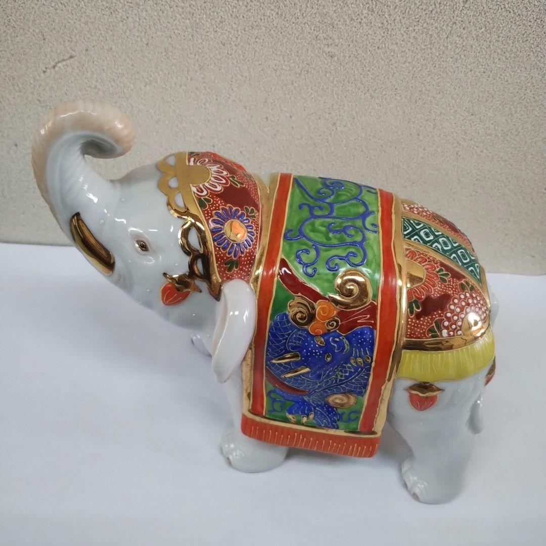 九谷焼　白象　縁起物 九谷焼 注文 白獅子 縁起物 置物 大型 九谷焼 白獅子 縁起物 置物 魔