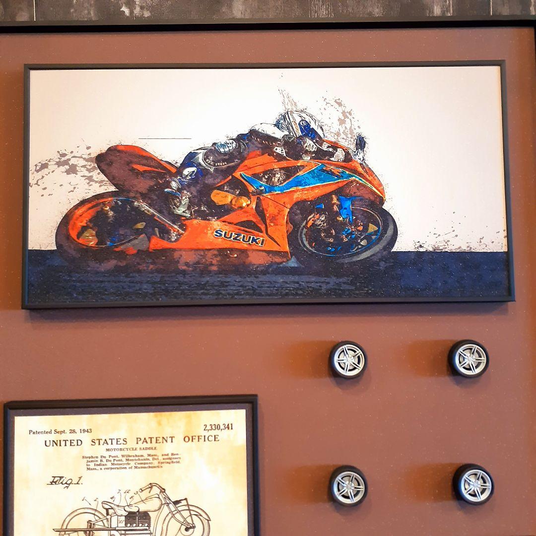 輸入雑貨　希少生産少　ヤマハYZF-R1モデル　フィギア付　アートパネル