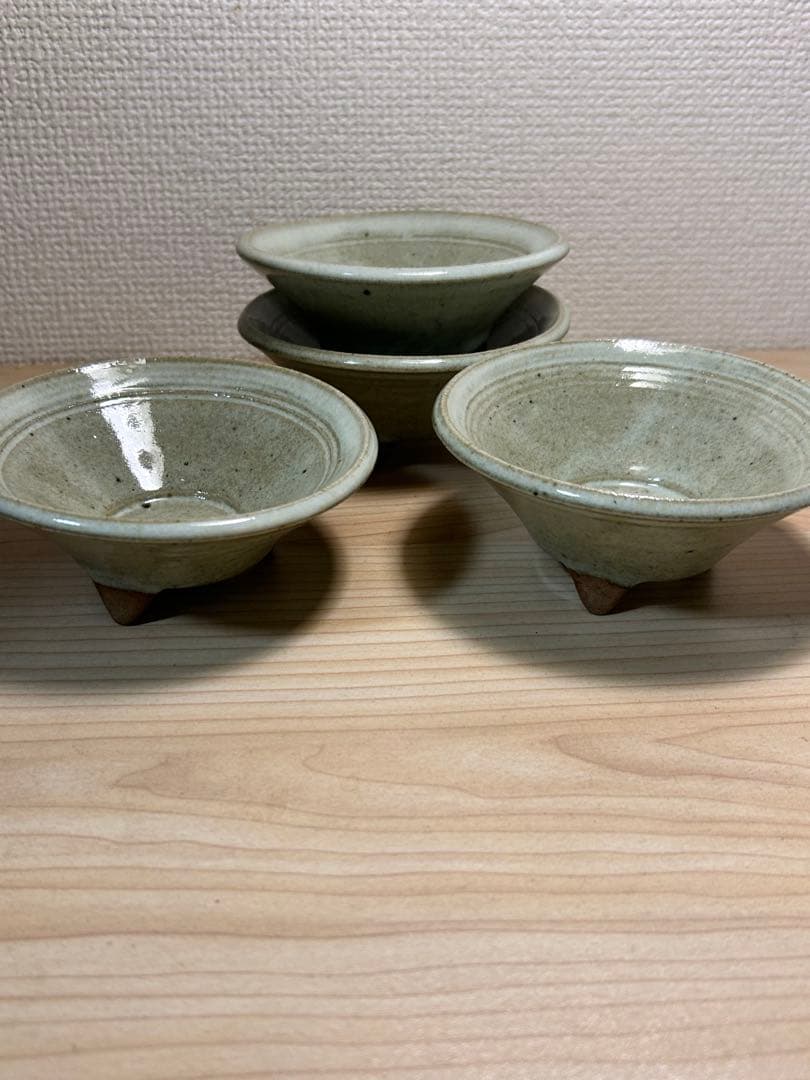 武内晴二郎自筆共箱あり酒津堤窯流描白釉花生民藝