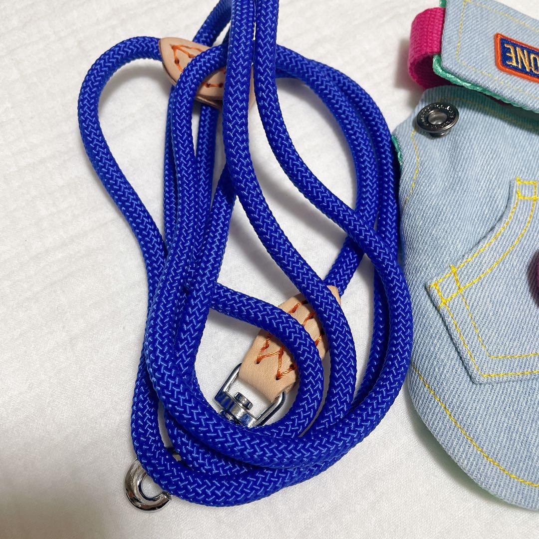 犬用ハーネス、調整可能なベルクロデニム犬用ハーネス（超小型 小型犬用）